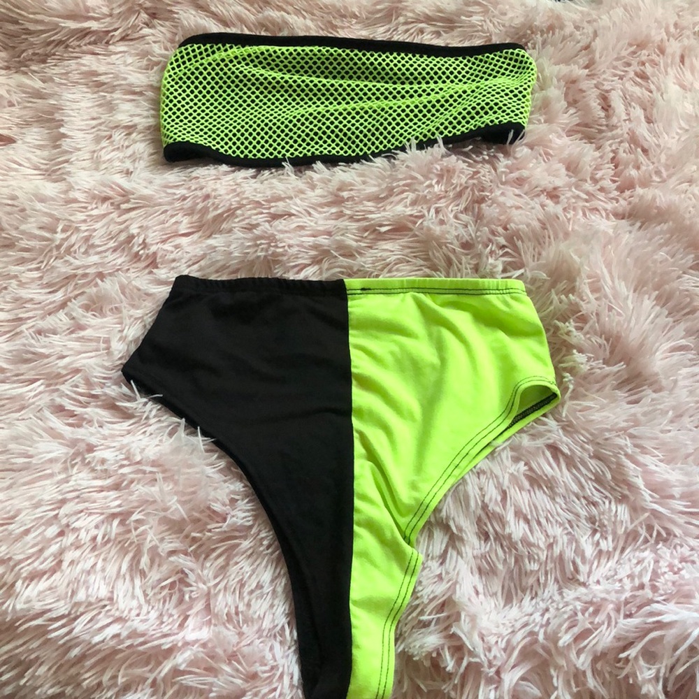 Neon green Rave outfit